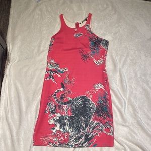 Pink midi dress